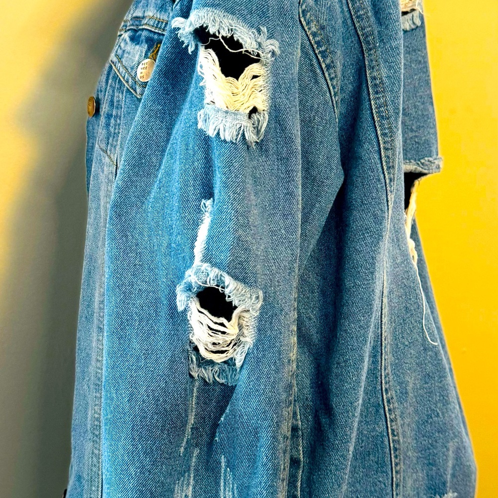 Distressed Denim Jacket - Picture 3 of 3